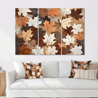 Fallen Leaves In Canada I - Ensemble d'art mural feuilles