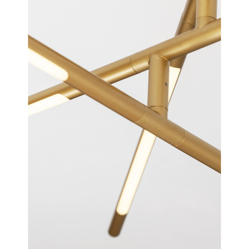 LED Semi Flush Mount, Gold