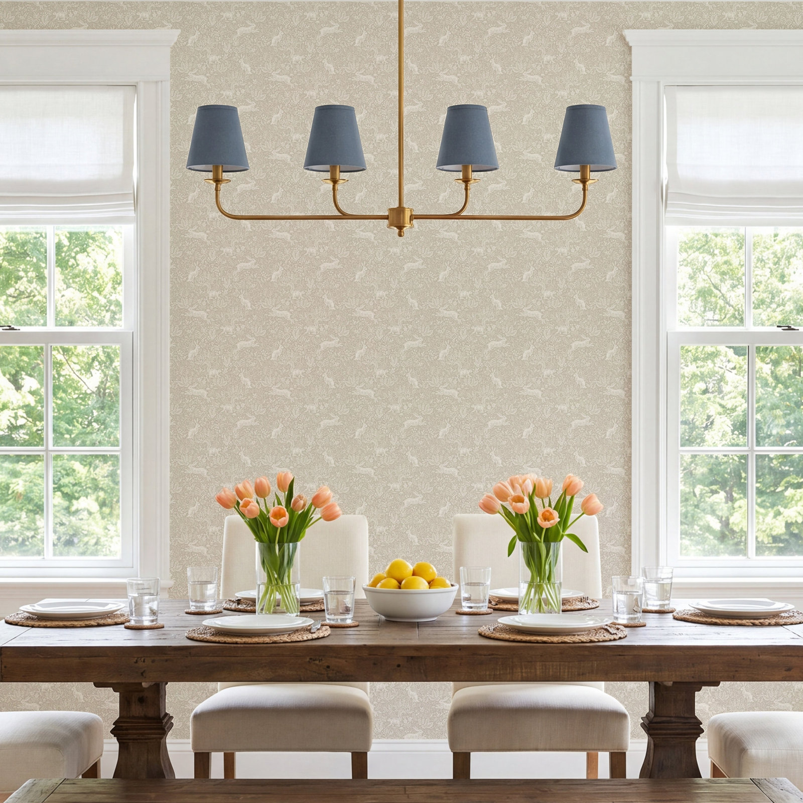 Fable Wallpaper Double Roll, Linen