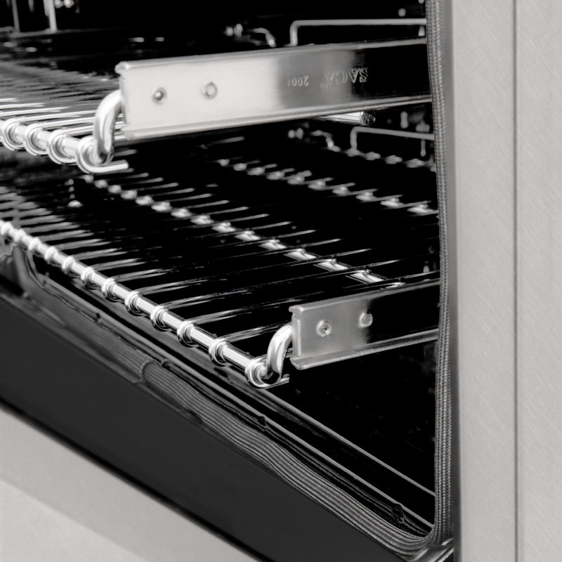 ZLINE 24" 2.8 cu. ft. Dual Fuel Range with Gas Stove and Electric Oven in Fingerprint Resistant Stainless Steel, Satin