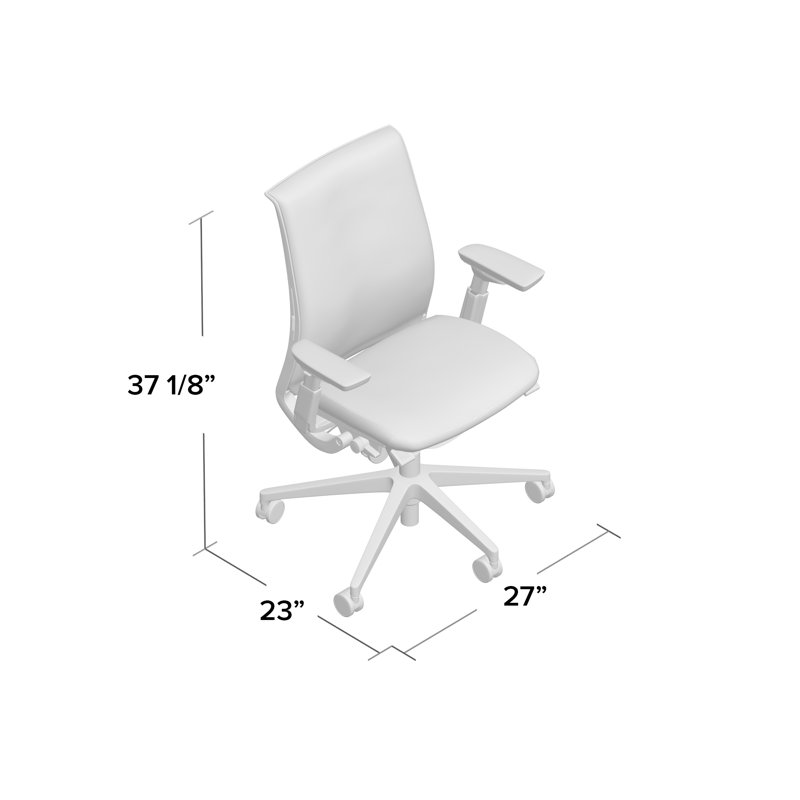 Think® Task Chair, Seagull, Carpet Casters, Harbor