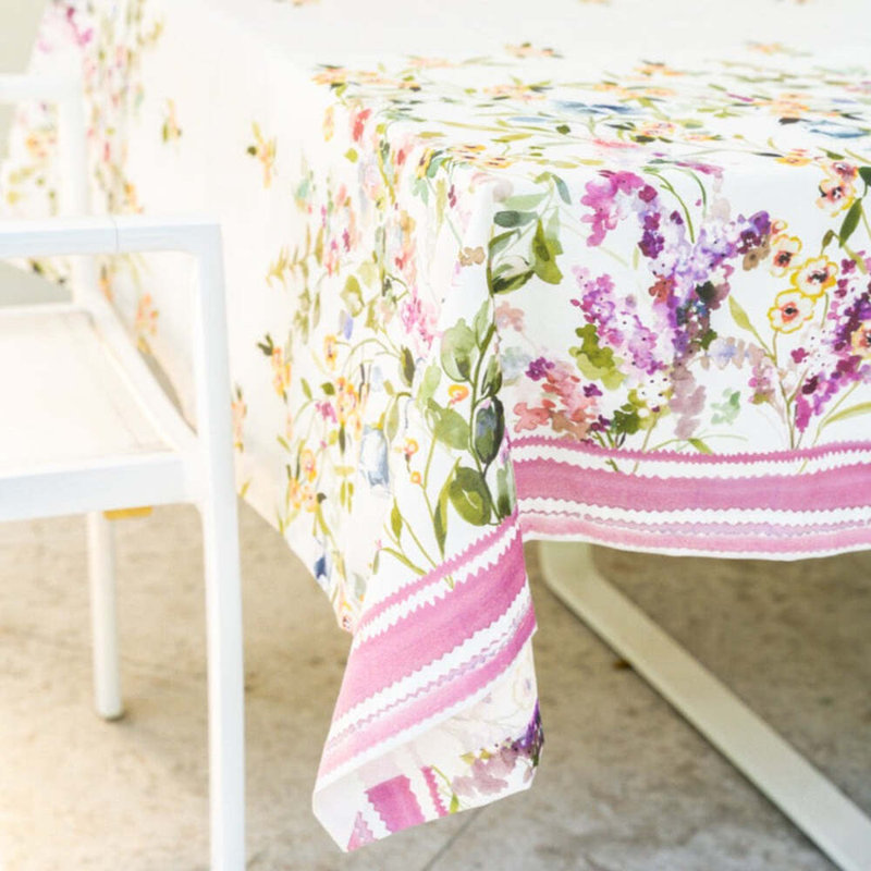 Bermuda Floral Tablecloth, 144" Rectangle