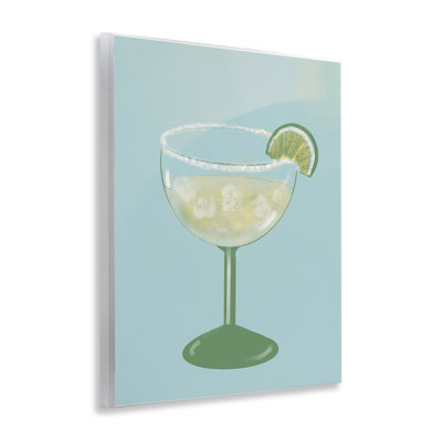 Plaque murale Margarita en verre sur bleu, design par Robin Maria