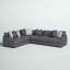 Canapé modulaire 4 pièces Ainsley en gris foncé-92568278
