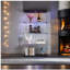 Vitrine lumineuse en verre à deux portes avec 4 tablettes, noir-1521475838