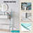 33.9" Mirrored Makeup Vanity Desk With LED Mirror, 2 Big Drawers, Open Shelf, Dressing Table With Charging Station For Bedroom, Silver
