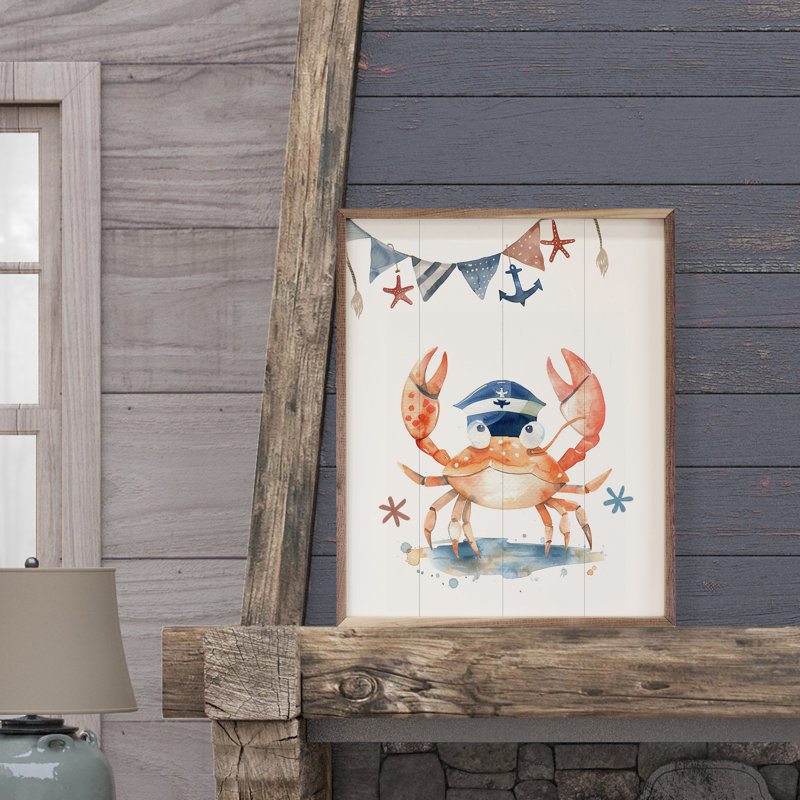 Cute Sailor Crab, 20" H x 16" W