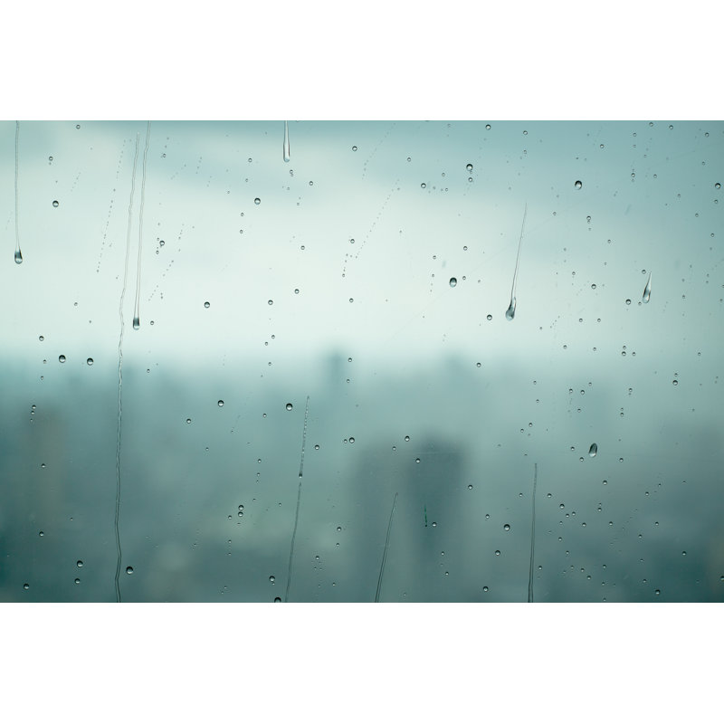 Rain Drops On Window 1 Piece Wrapped Canvas Wall Art, 30cm H x 46cm W x 3.8cm D