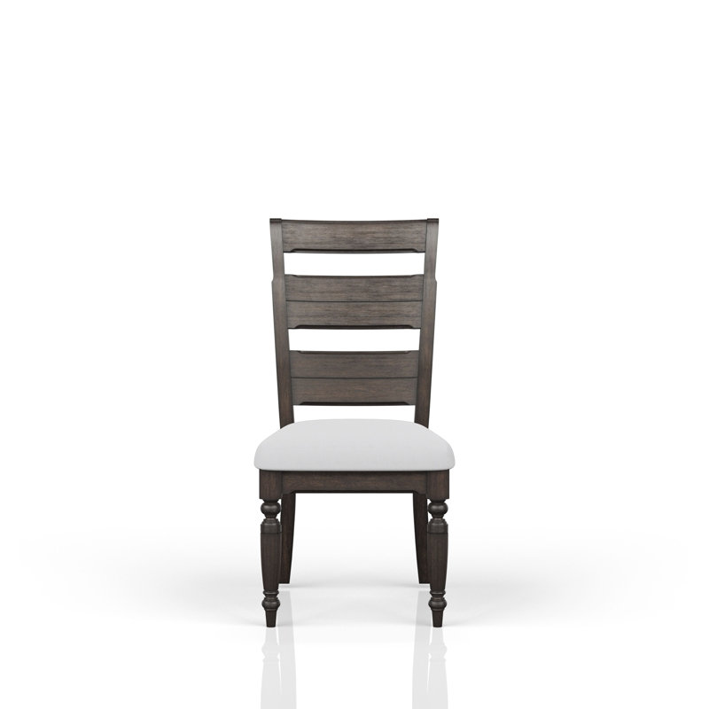 Chaise d'appoint rembourrée à dossier en échelle
