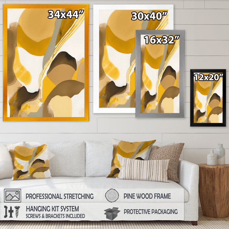 Arminia - reproduction sur toile, Impression dorée sur toile encadrée, H 32 po x l 24 po x P 1 po