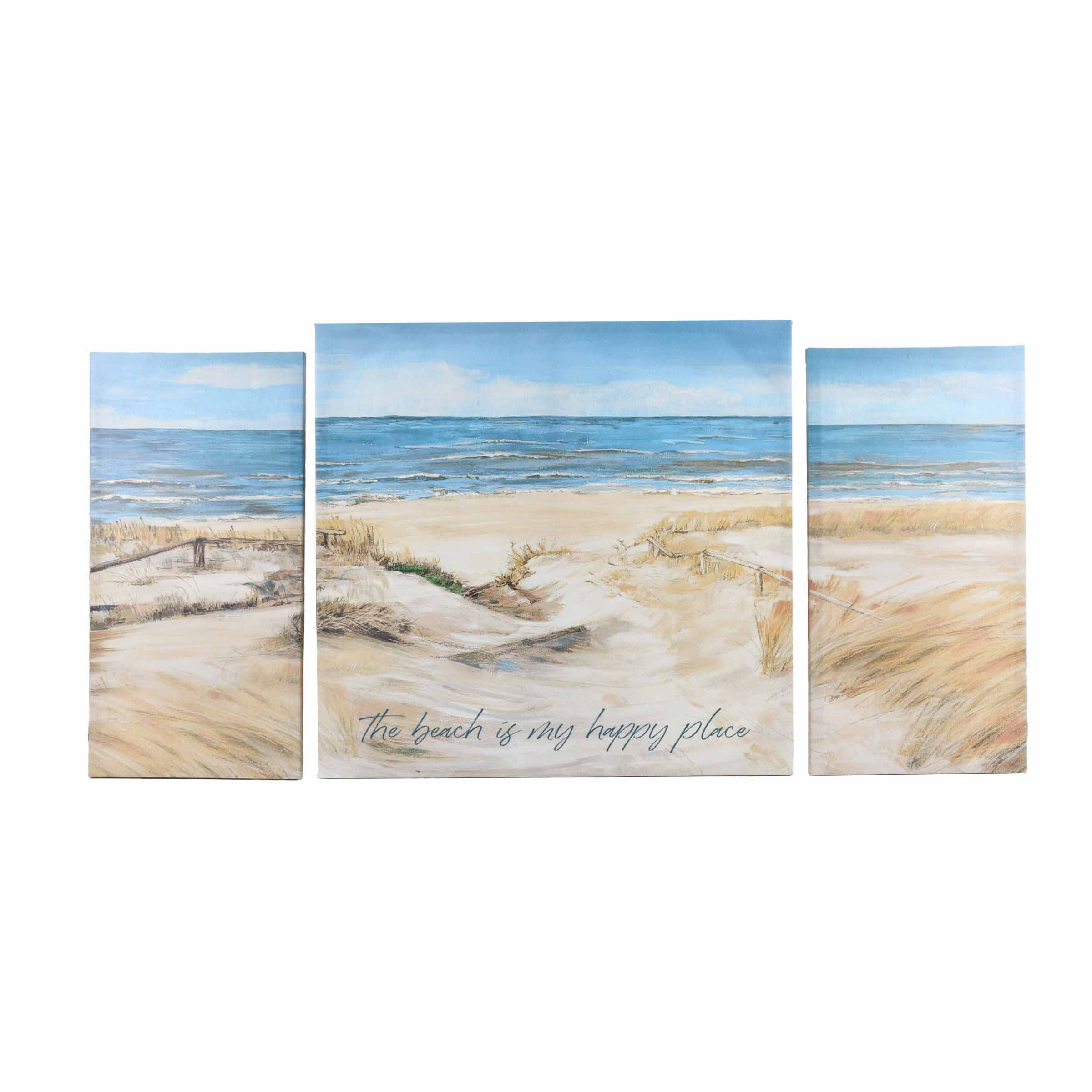 My Happy Place 6x6 inch Original Coastal Inspired Painting on Canvas with  painted sides