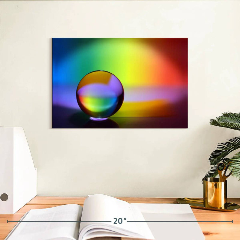 Rainbow Sphere, 8" H x 12" W