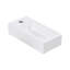Lavabo de salle de bain mural rectangulaire en céramique blanche 14,57 x 7,28 pouces avec trou de robinet simple