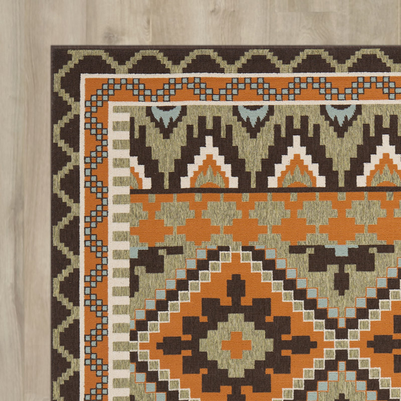 Tapis oriental d'intérieur / extérieur Northpoint Performance, Rectangle 2 pi 7 po x 5 pi
