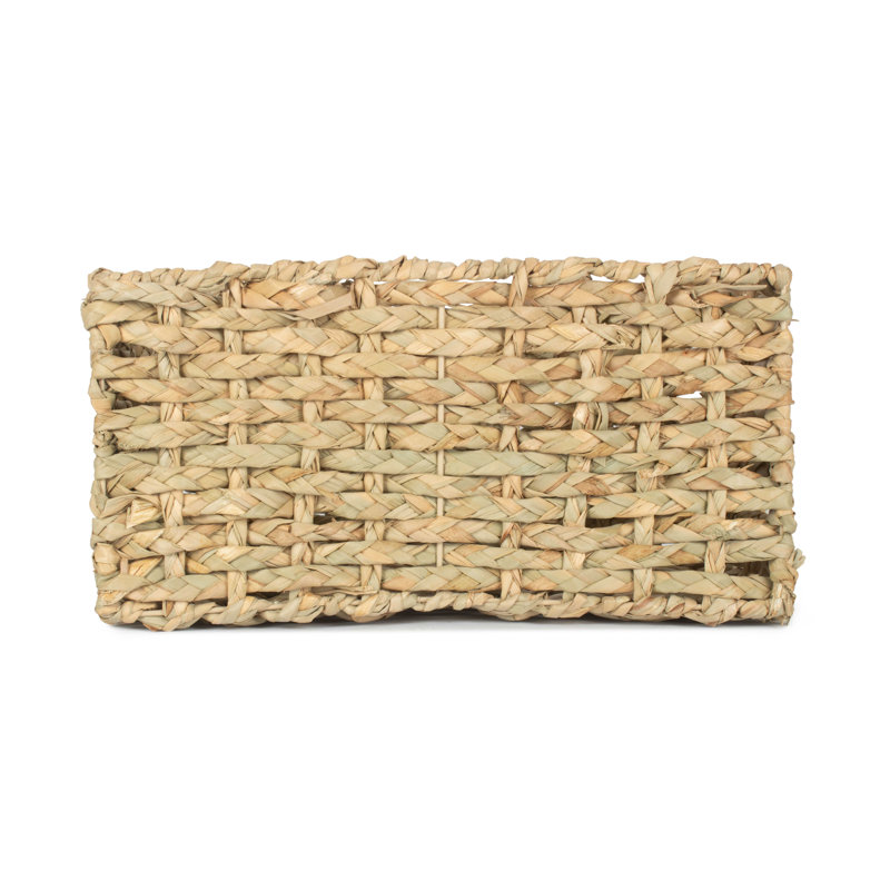 World Menagerie Wicker Thatch Grass Storage Basket, 22.5cm H x 44cm W x 31cm D