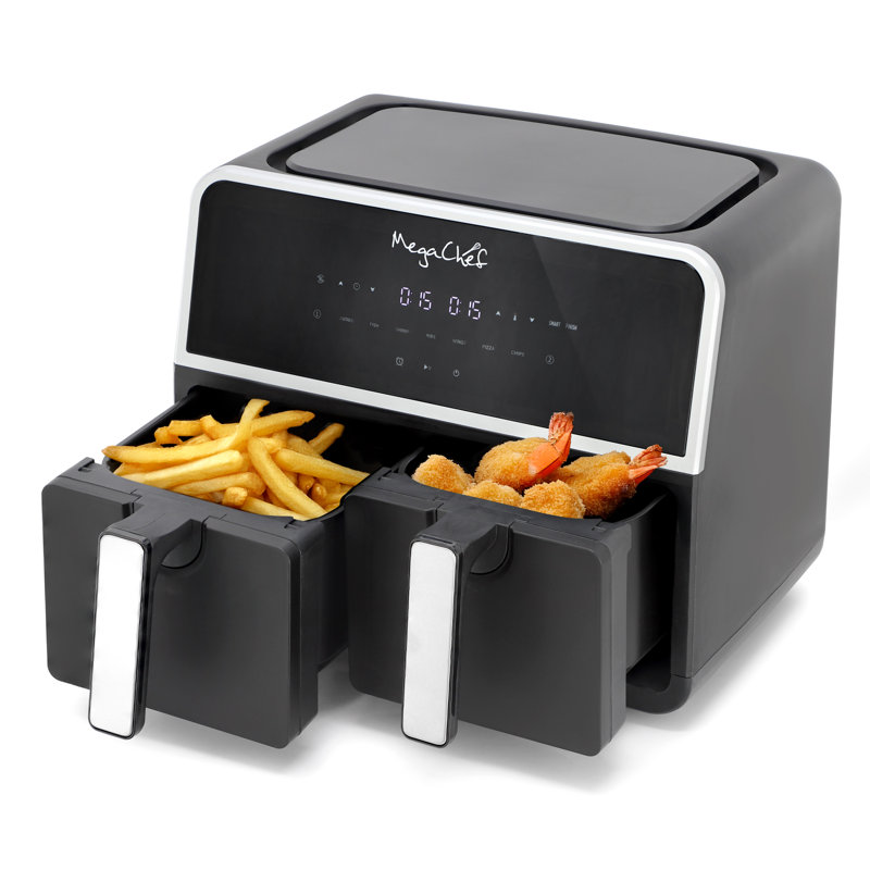 Friteuse à air électrique numérique MegaChef Dual 4,5 + 4,5 litres