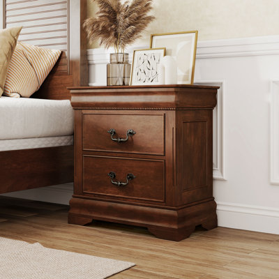 Table de chevet 2 tiroirs Treska