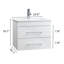 Meuble-lavabo mural en bois avec tiroirs doubles, système de fermeture en douceur, lavabo en céramique - créez un espace de salle de bain moderne et minimaliste!-115922331-115922332