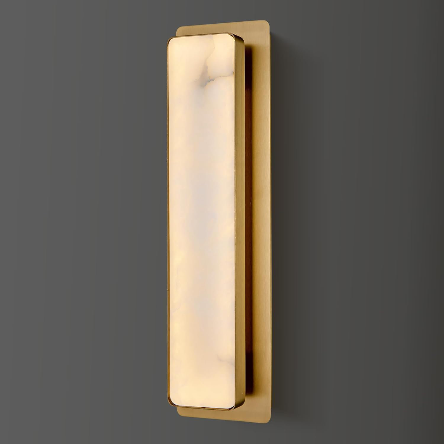 Mikinzie LED Wall Sconces Wallchiere Flush Mounted Sconces with Alabaster Shade