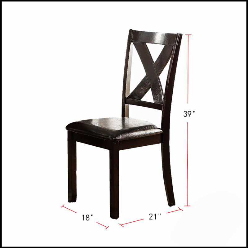 Ensemble de salle à manger moderne 6 pièces avec table, 4 chaises d'appoint et banc au fini espresso pour un décor élégant