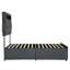 Cadre de lit simple avec station de charge USB et lumières DEL, cadre de lit simple avec tête de lit et 4 tiroirs de rangement, D