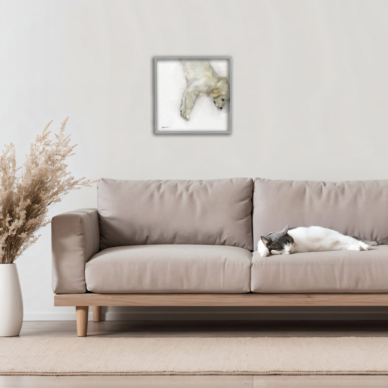 «Sweet Cream Sleeping Puppy», estampe numérique, conception de Mary Sparrow, H 12 po x l 12 po, Estampe numérique Farmhouse