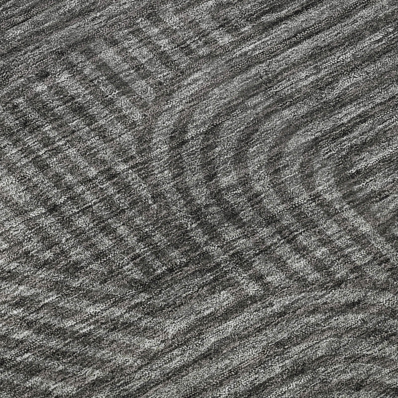 Premium Machine Washable Prisco Charcoal Rug, Rectangle 3' x 5'