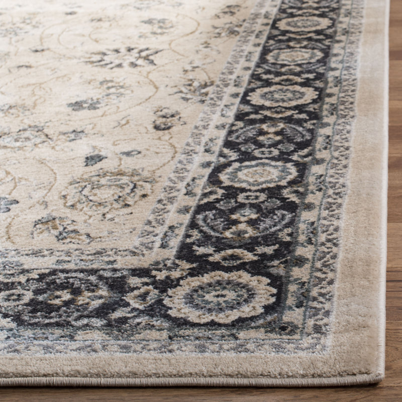 Klose Performance Oriental Rug, Runner 2'3" x 8', Beige/Black