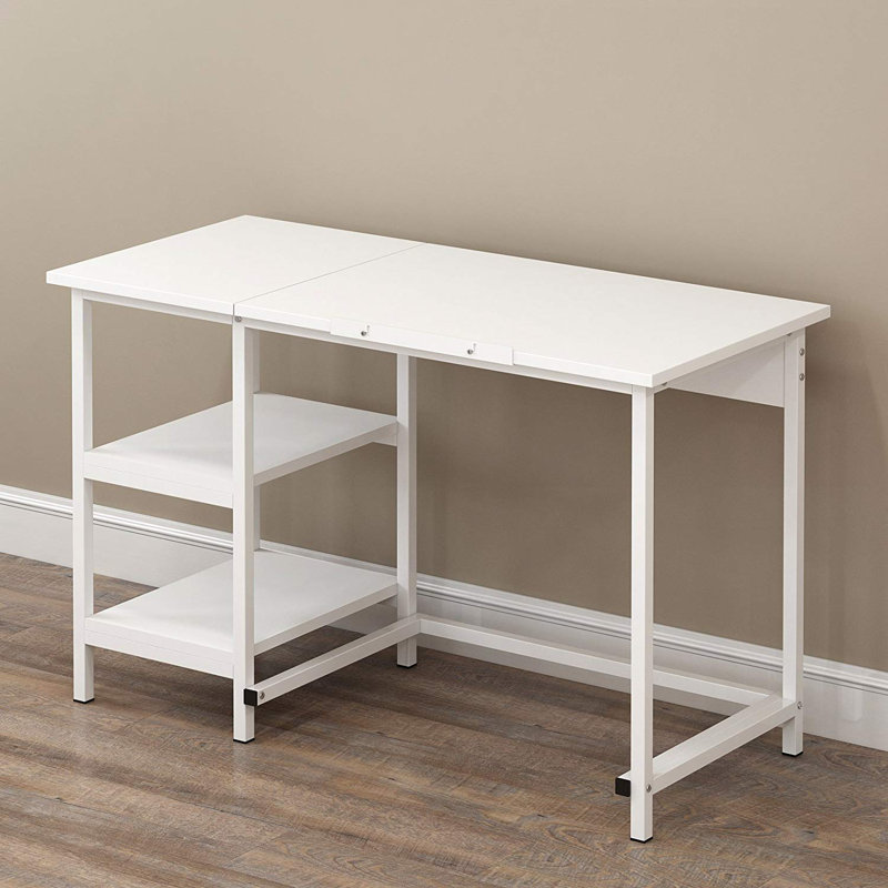 Marlie Metal Base Writing Desk, White