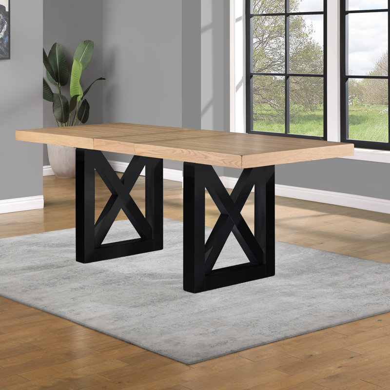 Lixy 80" Counter Height Extendable Dining Table, Black