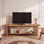 Meuble télé 63 po en bois massif pour meuble télé 55/65/75 po avec tablettes de rangement