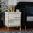 Krune 2 - Drawer Nightstand in White/Gold