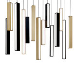 Chaos 14 - Light Matte Black LED Cluster Pendant