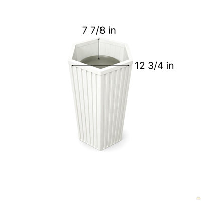 Jardinière à colonne hexagonale LG - Blanc