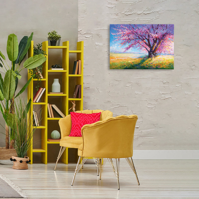 Art mural sur toile Sweet Romance of Cherry Blossom Trees, conception par Leon Devenice, H 20 po x l 30 po