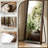 Oversized Vintage Full Length Mirror 32"X71" Arched Standing Floor Mirror Wall Mirror With PU Frame-1490791064-1490791066