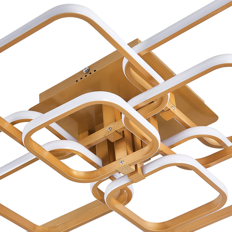 LED Semi Flush Mount, Gold