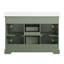 Meuble-lavabo autoportant de 107 cm (42 po) en bois vert avec lavabo simple et comptoir en pierre reconstituée-33577367