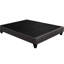 Structure de lit plateforme tapissier gris foncé, sommier double 14 po, style contemporain, bois, sans sommier, doublure rembourrée