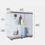 2 Layer Glass Display Cabinet with 2 Doors, Curio Cabinets, Glass Display Cabinet Showcase Countertop with Lock, Tempered Glass with MDF Base