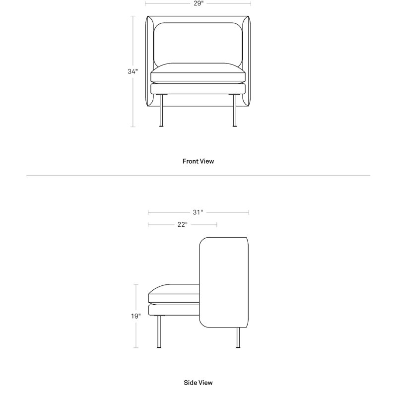 Bloke Club Chair, Gabro Gray Wool, Oblivion