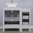  36" Single Bathroom Vanity Set with Vessel Sink, Manufactured Wood Top, Faucet, Drain-1970400901-1970400900