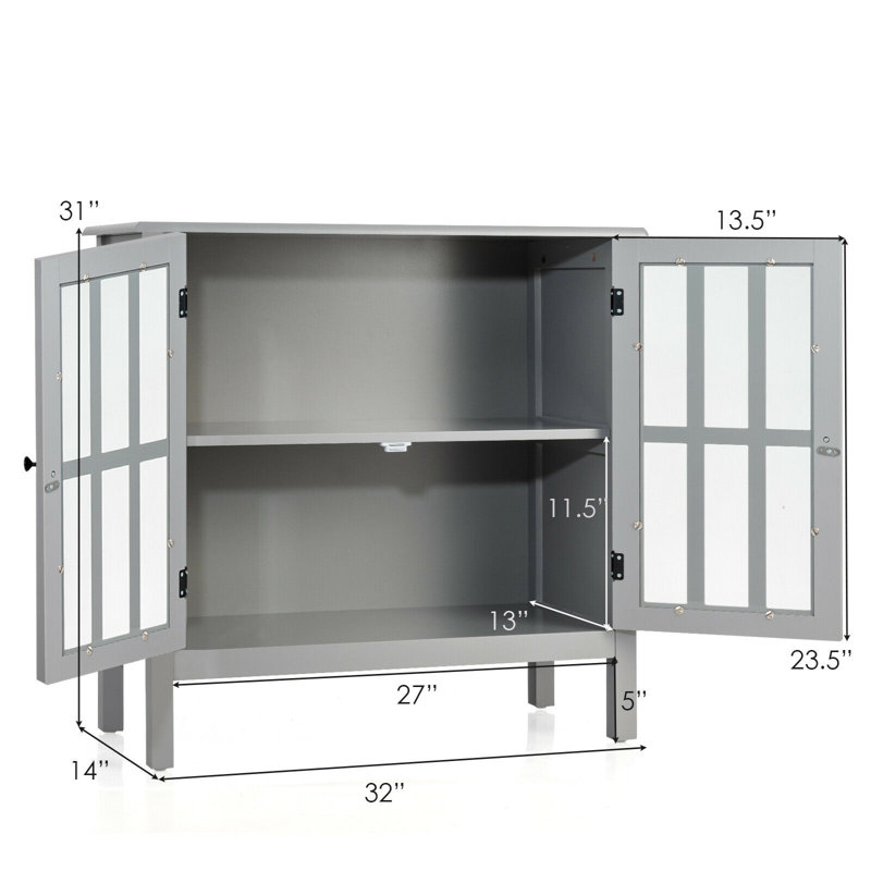 Buffet de 32 po de largeur, Gris