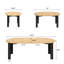 Table de salle à manger ronde en bois de 43 à 78 po avec rallonge à rallonge, table de cuisine extensible pour appartement, salon, table de salle à manger ovale extensible pour 4 à 8 personnes, noir noyer-1585292386