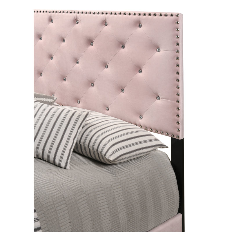 Anjelo Upholstered Standard Bed, King, Pink