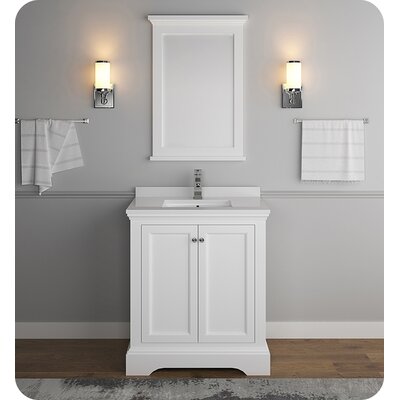 Red Barrel StudioÂ® Windsor 30"" Free-Standing Single Sink Bathroom Vanity Set -  Fresca, FCB2430WHM-CWH-U