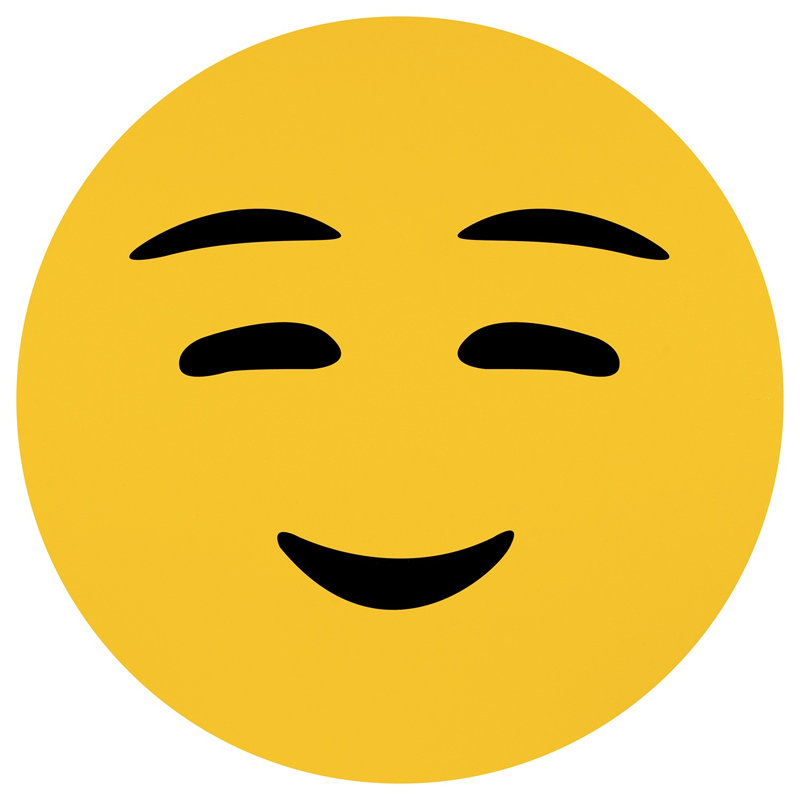 Décoration murale Emoji, Jaune