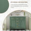 Meuble-lavabo simple autoportant moderne de 91 cm (36 po) avec lavabo en céramique, structure en bois massif, 4 tiroirs et 2 placards de rangement, vert