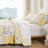 3-Pieces Floral Quilt Set, Vibrant Printed Quilt Bedding with 2 Pillowcases-116926244-116926241