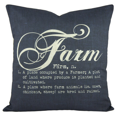 Cotton Blend Reversible Throw Pillow